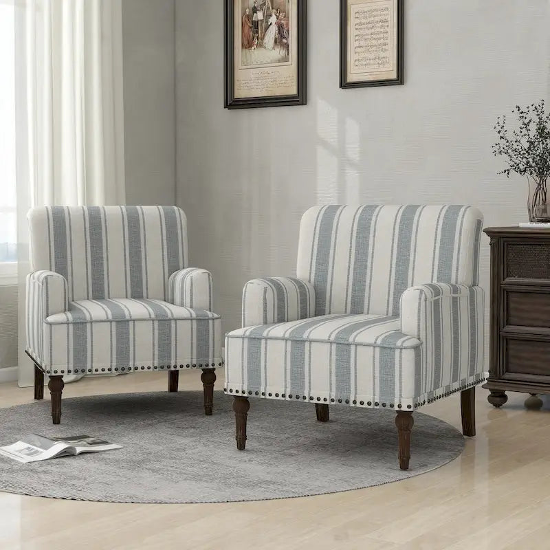 Contemporary Striped Armchairs 35
