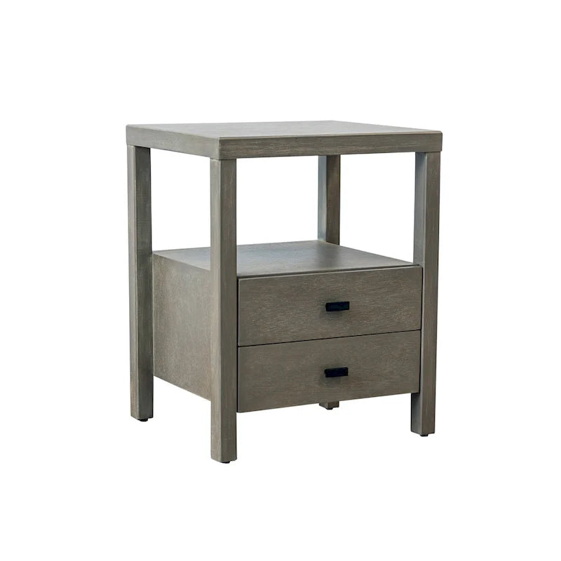 East at Main Solid Acacia Wood Storage End Table with Painted Finish 1