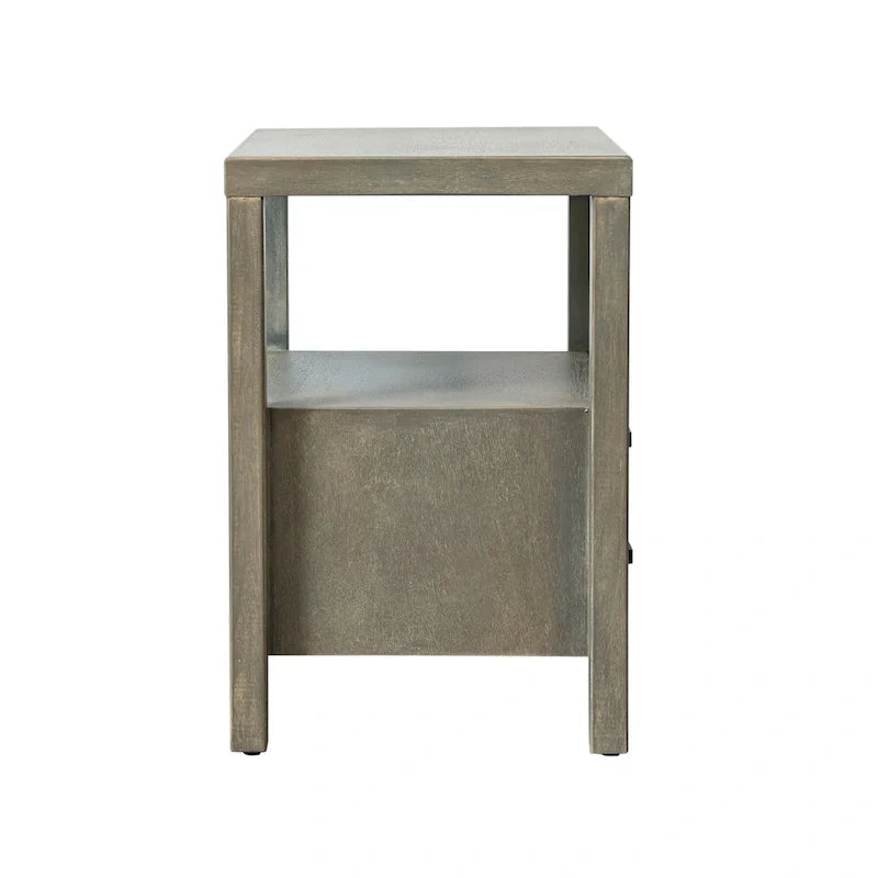 East at Main Solid Acacia Wood Storage End Table with Painted Finish 4