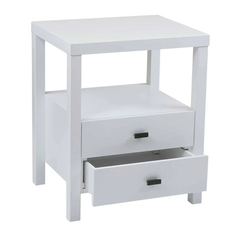 East at Main Solid Acacia Wood Storage End Table with Painted Finish 8