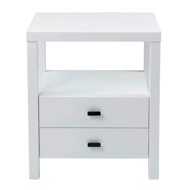 East at Main Solid Acacia Wood Storage End Table with Painted Finish 12