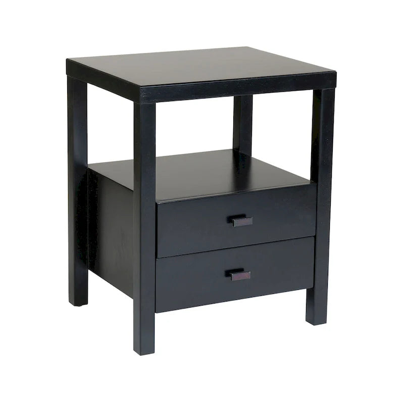 East at Main Solid Acacia Wood Storage End Table with Painted Finish 15