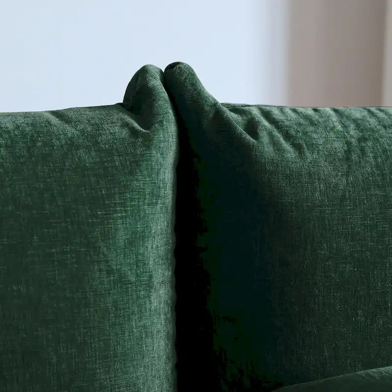U-Shaped Chenille Fabric Sectional Sofa for 4 with 2 Matching Ottomans 16