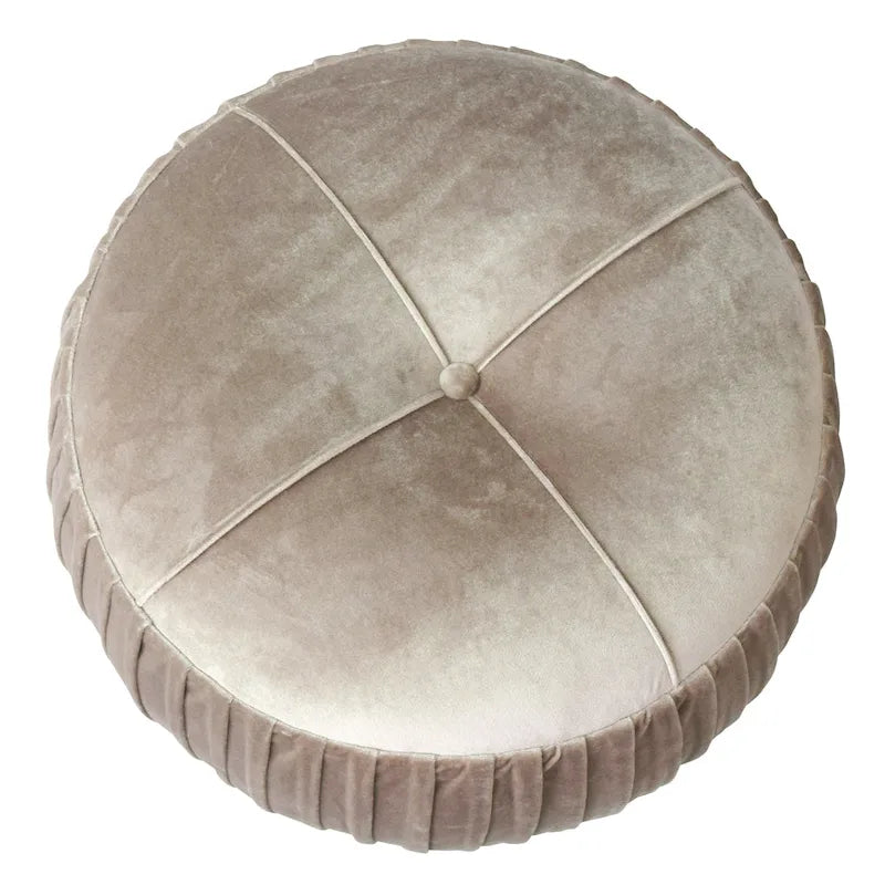 Small Round Velvet Ottoman by Helena 10