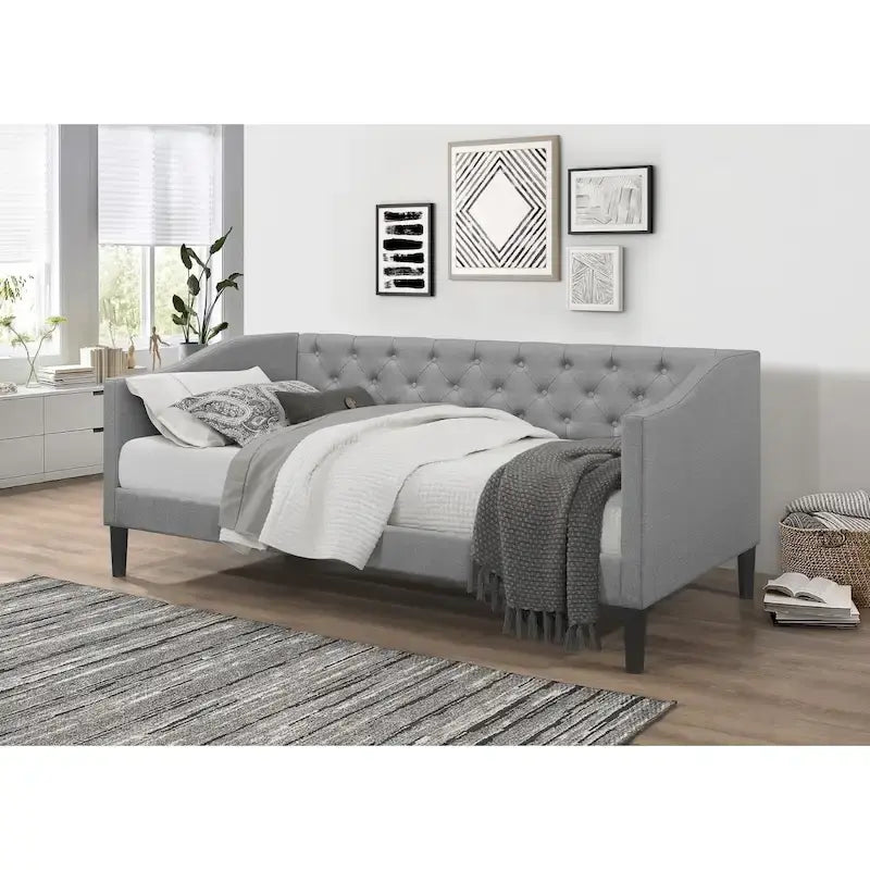 Gianna Twin Daybed with Upholstered Design 11