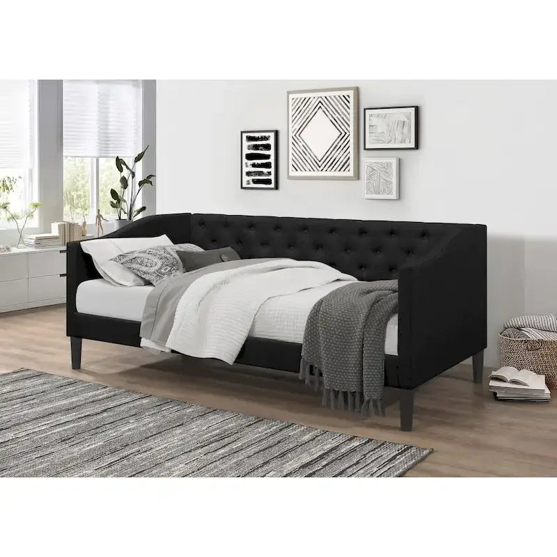 Gianna Twin Daybed with Upholstered Design 12