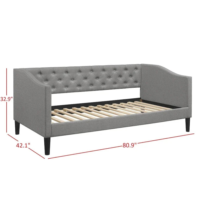 Gianna Twin Daybed with Upholstered Design 4