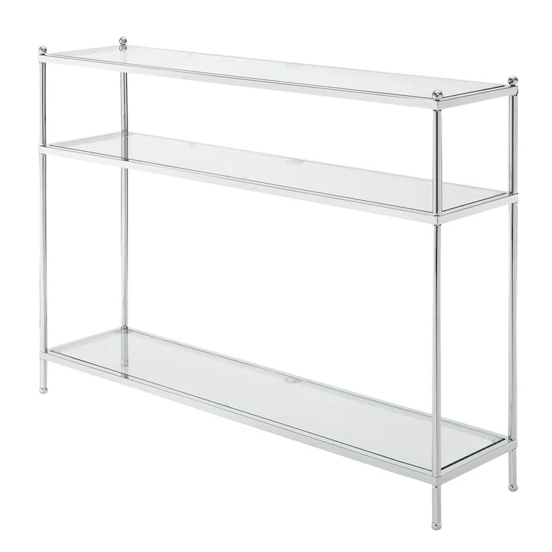 Royal Crest 3-Tier Glass Console Table by Convenience Concepts 2