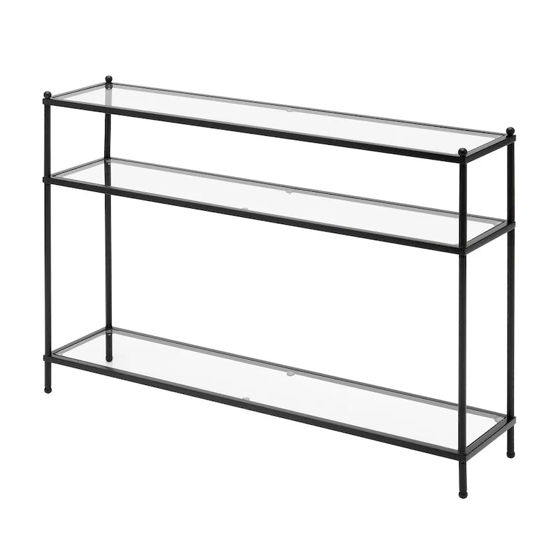 Royal Crest 3-Tier Glass Console Table by Convenience Concepts 6