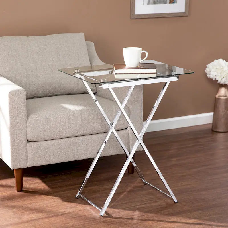 SEI Furniture Hinding Collapsible Tray Table 10