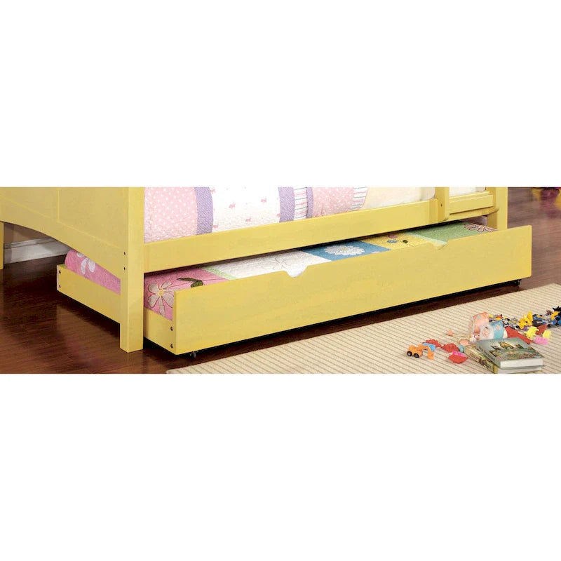 Furniture of America Pice Modern Twin Solid Wood Trundle Bed 1