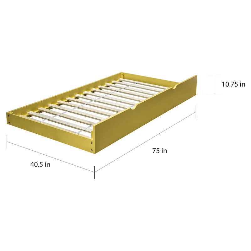 Furniture of America Pice Modern Twin Solid Wood Trundle Bed 2