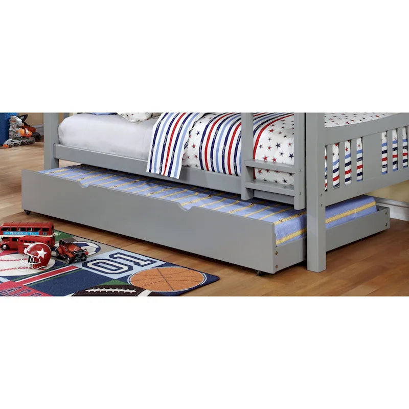 Furniture of America Pice Modern Twin Solid Wood Trundle Bed 4