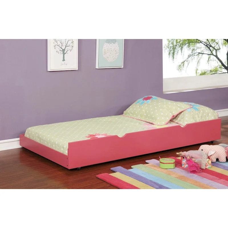 Furniture of America Pice Modern Twin Solid Wood Trundle Bed 5