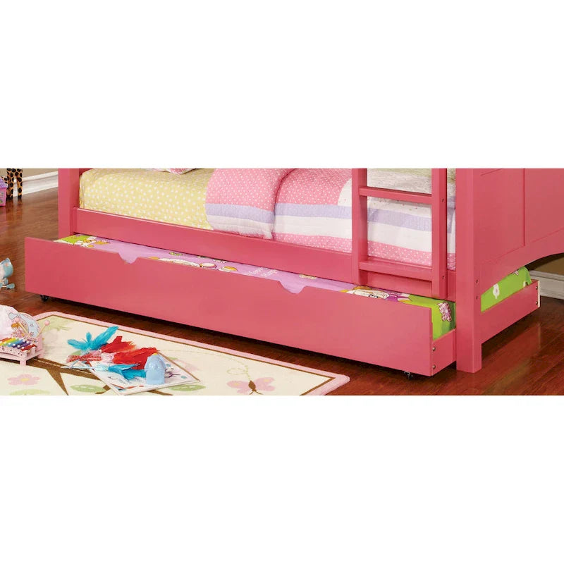 Furniture of America Pice Modern Twin Solid Wood Trundle Bed 6