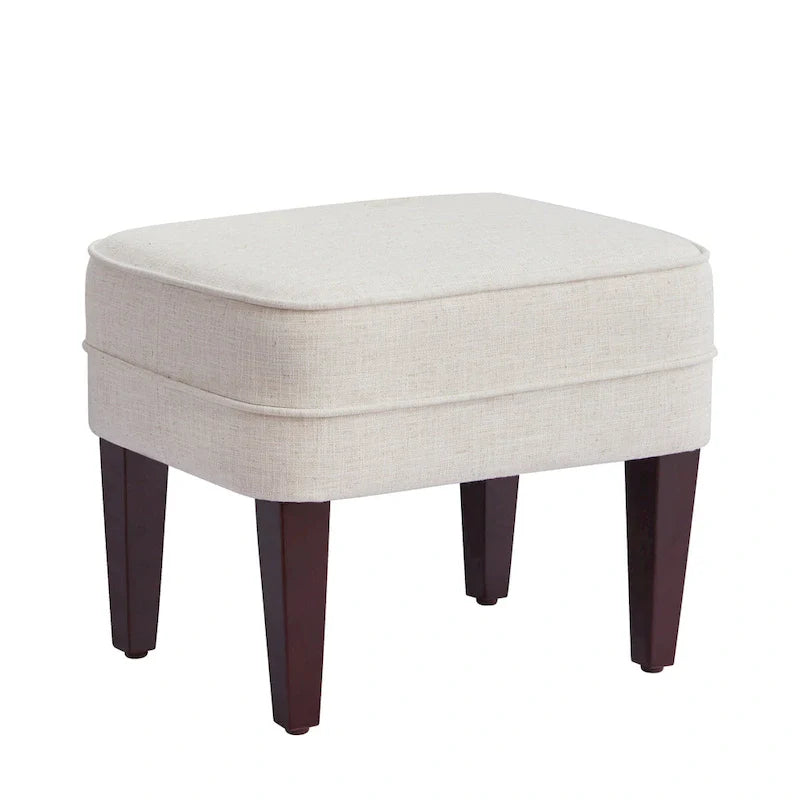 HUIMO Fabric Accent Chair and Ottoman Set - Available in Grey, Beige, Blue, and Dark Teal 12