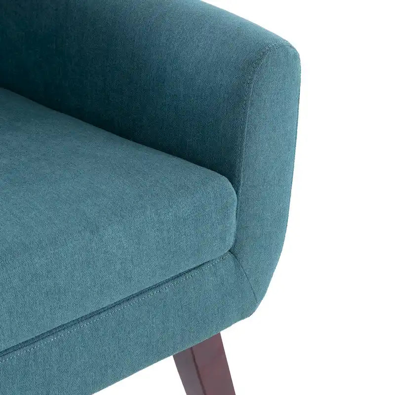 HUIMO Fabric Accent Chair and Ottoman Set - Available in Grey, Beige, Blue, and Dark Teal 19