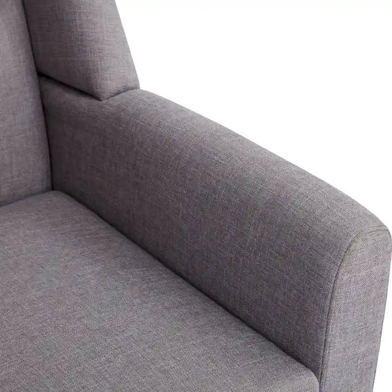 HUIMO Fabric Accent Chair and Ottoman Set - Available in Grey, Beige, Blue, and Dark Teal 26