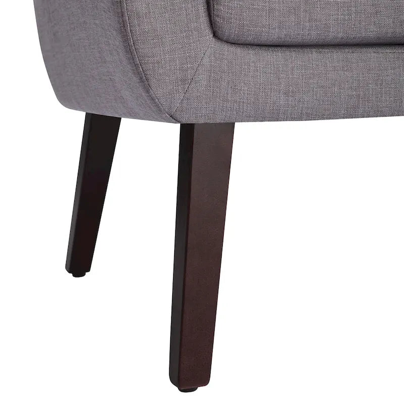 HUIMO Fabric Accent Chair and Ottoman Set - Available in Grey, Beige, Blue, and Dark Teal 28