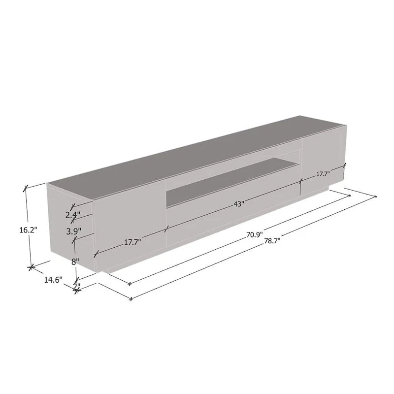 79-Inch Modern TV Stand - Miami 200 Collection 4