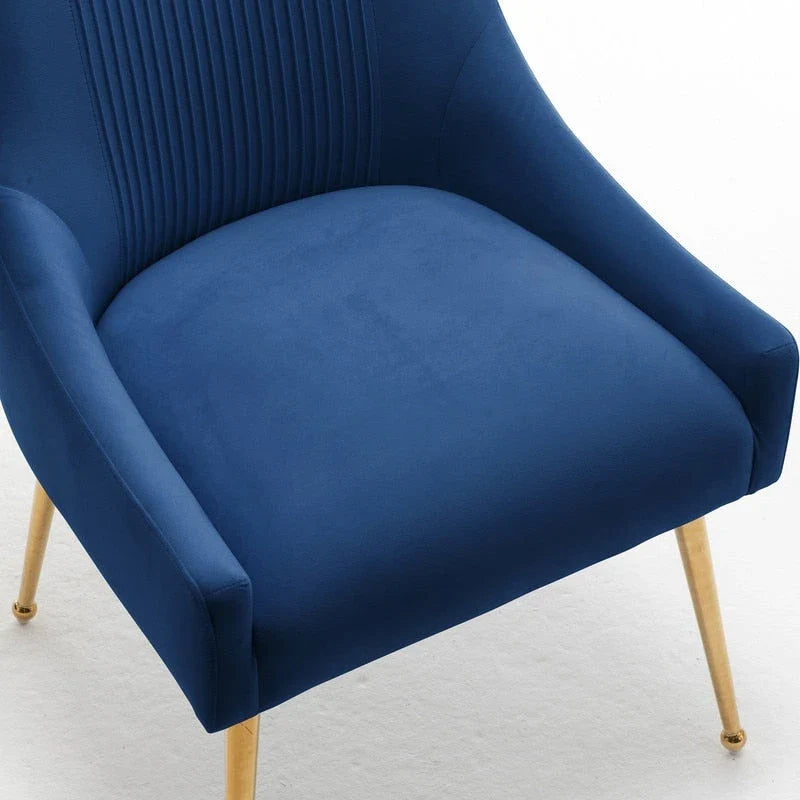 SEYNAR Set of 4 Modern Glam Boucle Velvet Dining or Vanity Chairs with Rear Handle 25
