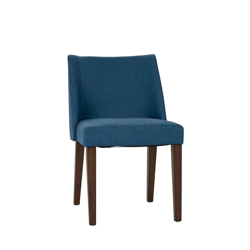 2-Piece Space-Saving Dining Chair Set with Walnut Frame and Linen Upholstery - Available in Multiple Colors 7