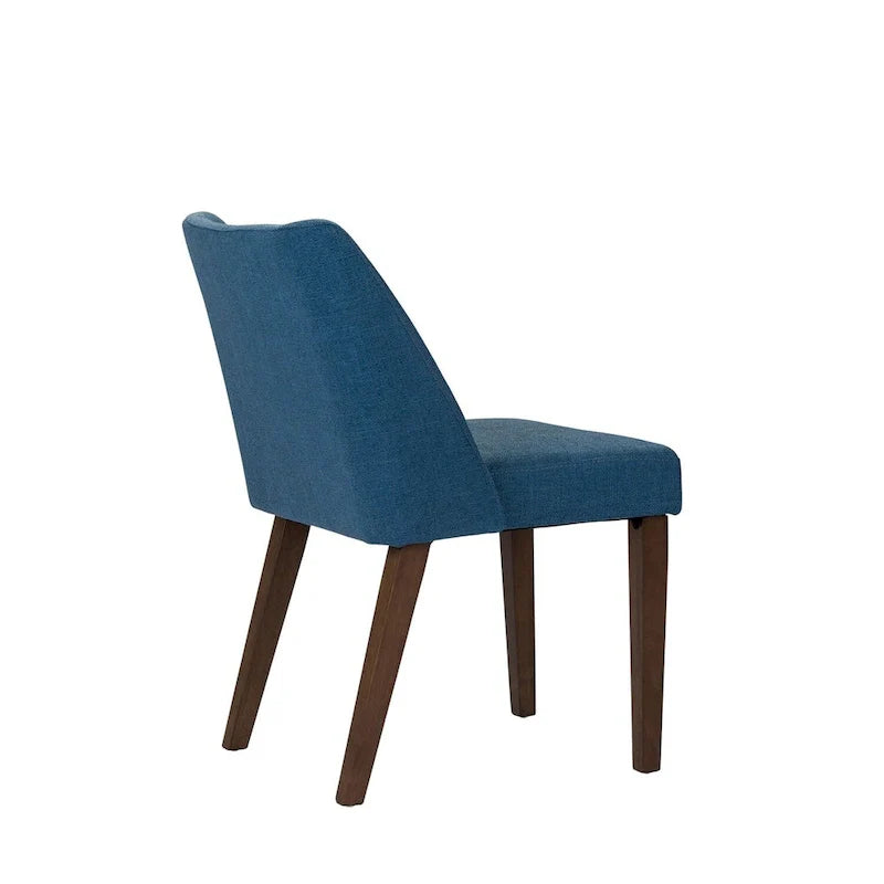 2-Piece Space-Saving Dining Chair Set with Walnut Frame and Linen Upholstery - Available in Multiple Colors 9