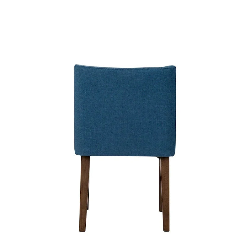 2-Piece Space-Saving Dining Chair Set with Walnut Frame and Linen Upholstery - Available in Multiple Colors 10