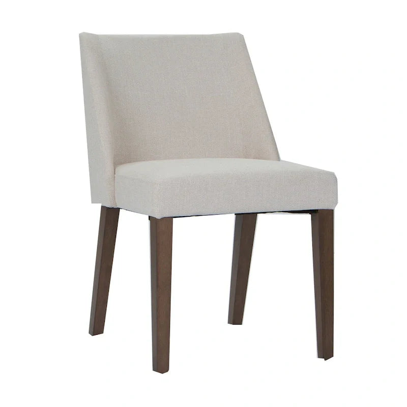 2-Piece Space-Saving Dining Chair Set with Walnut Frame and Linen Upholstery - Available in Multiple Colors 14