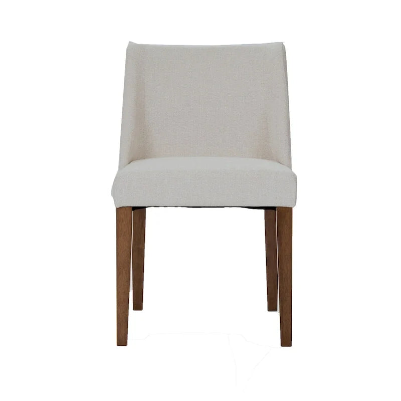 2-Piece Space-Saving Dining Chair Set with Walnut Frame and Linen Upholstery - Available in Multiple Colors 15