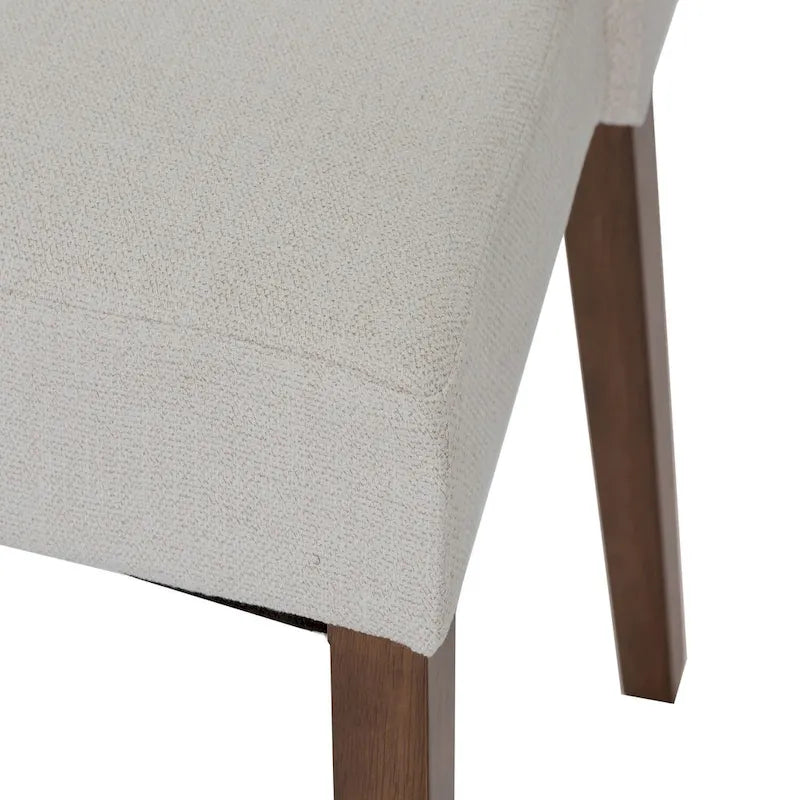 2-Piece Space-Saving Dining Chair Set with Walnut Frame and Linen Upholstery - Available in Multiple Colors 18