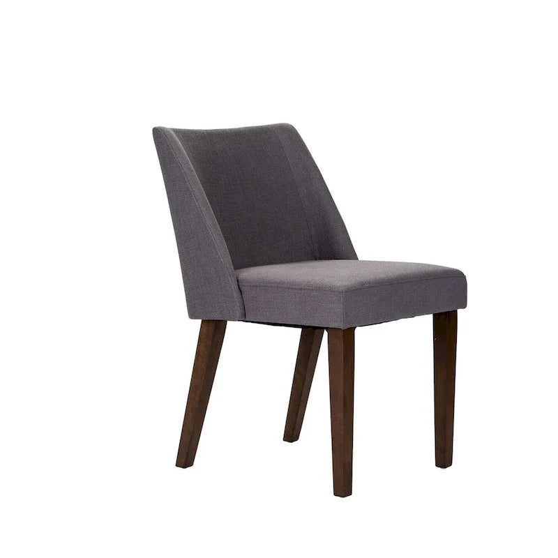 2-Piece Space-Saving Dining Chair Set with Walnut Frame and Linen Upholstery - Available in Multiple Colors 19