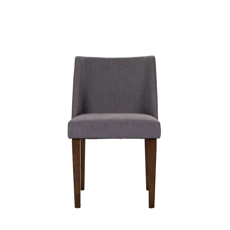 2-Piece Space-Saving Dining Chair Set with Walnut Frame and Linen Upholstery - Available in Multiple Colors 20