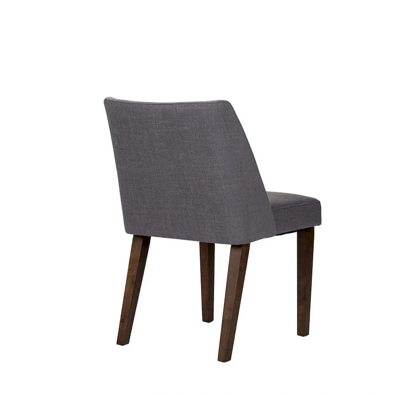 2-Piece Space-Saving Dining Chair Set with Walnut Frame and Linen Upholstery - Available in Multiple Colors 22
