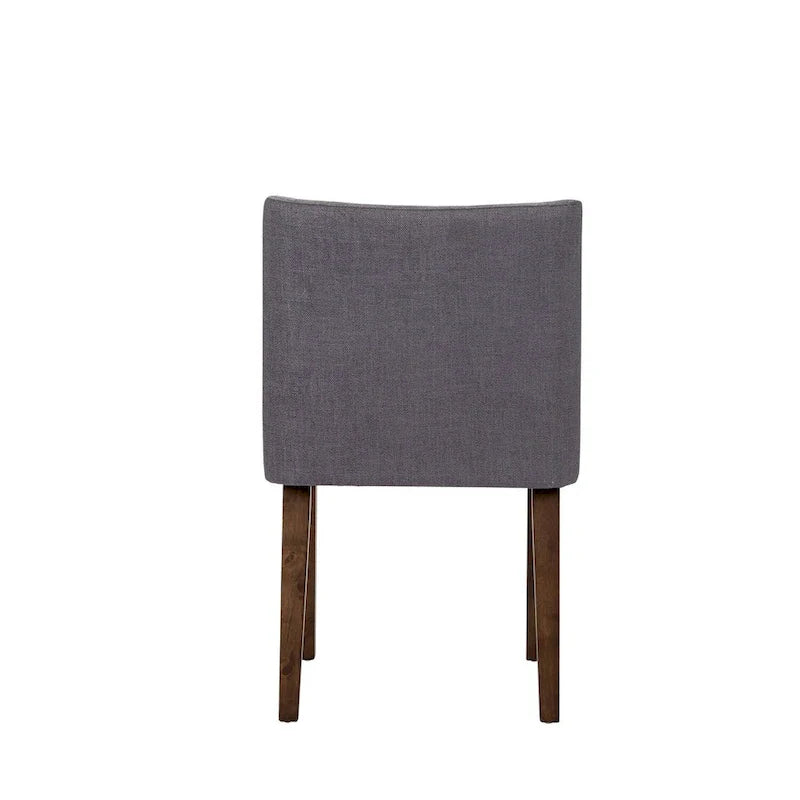 2-Piece Space-Saving Dining Chair Set with Walnut Frame and Linen Upholstery - Available in Multiple Colors 23