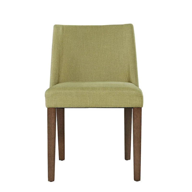 2-Piece Space-Saving Dining Chair Set with Walnut Frame and Linen Upholstery - Available in Multiple Colors 29