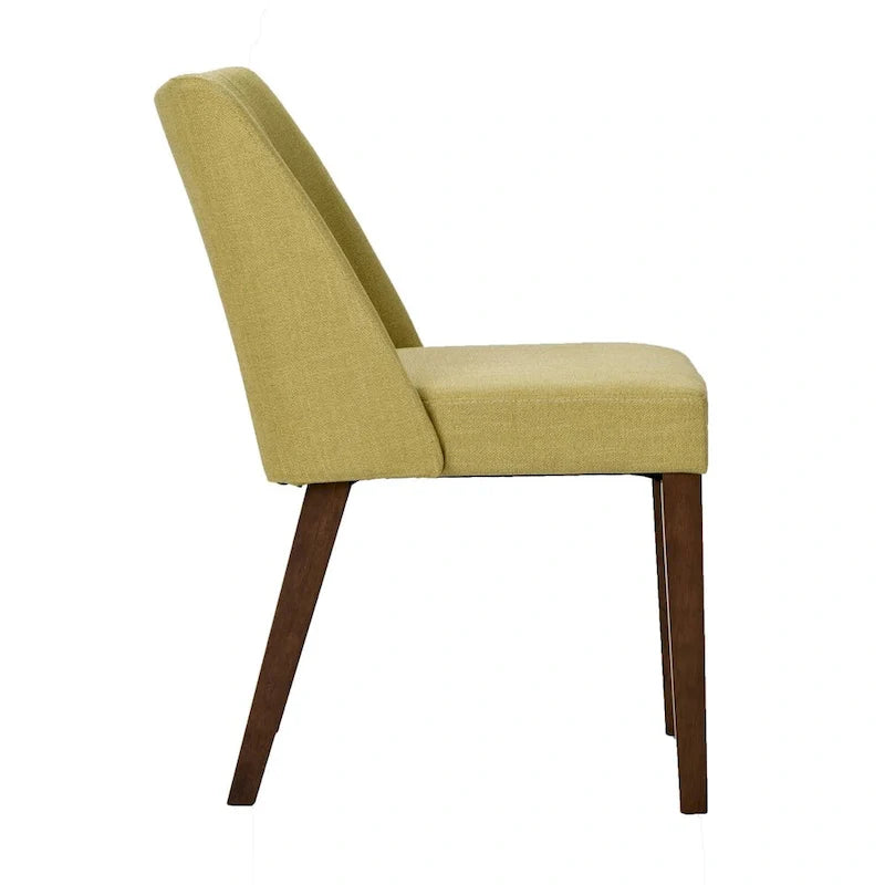 2-Piece Space-Saving Dining Chair Set with Walnut Frame and Linen Upholstery - Available in Multiple Colors 30