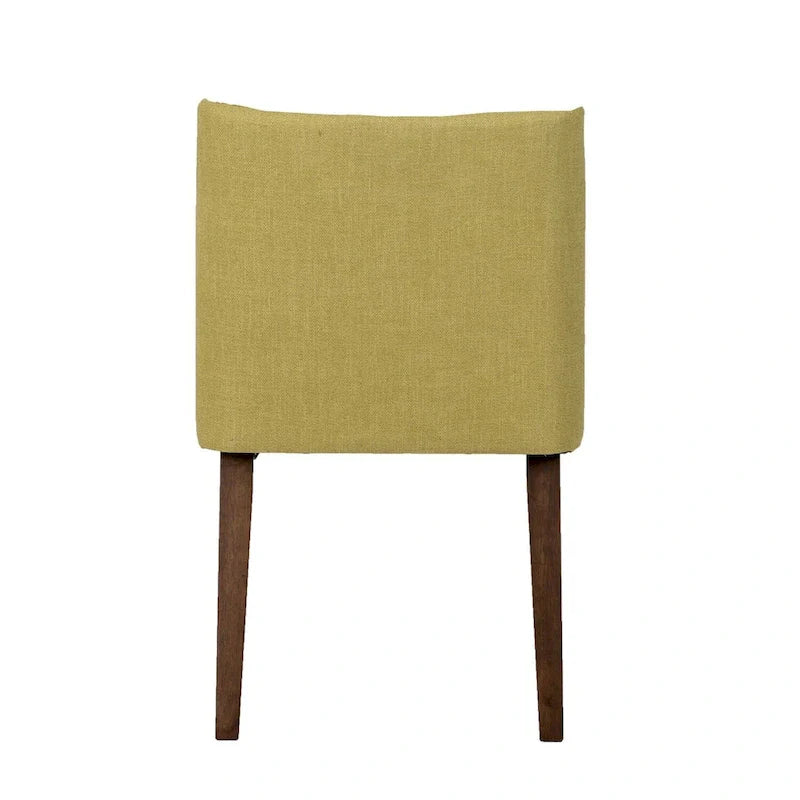 2-Piece Space-Saving Dining Chair Set with Walnut Frame and Linen Upholstery - Available in Multiple Colors 32