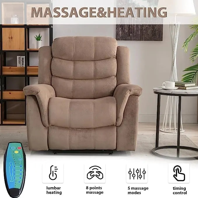 Power Lift Recliner Chair for Seniors - Lay Flat Design with Massage and Heat Features 3