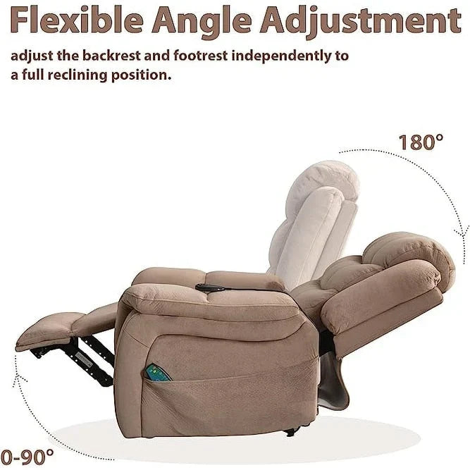 Power Lift Recliner Chair for Seniors - Lay Flat Design with Massage and Heat Features 6