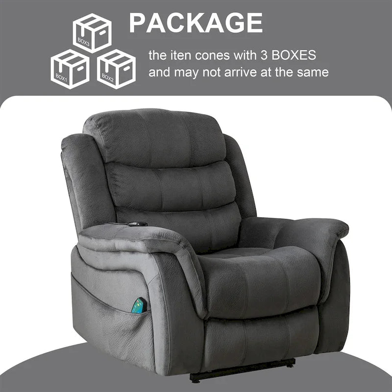 Power Lift Recliner Chair for Seniors - Lay Flat Design with Massage and Heat Features 8