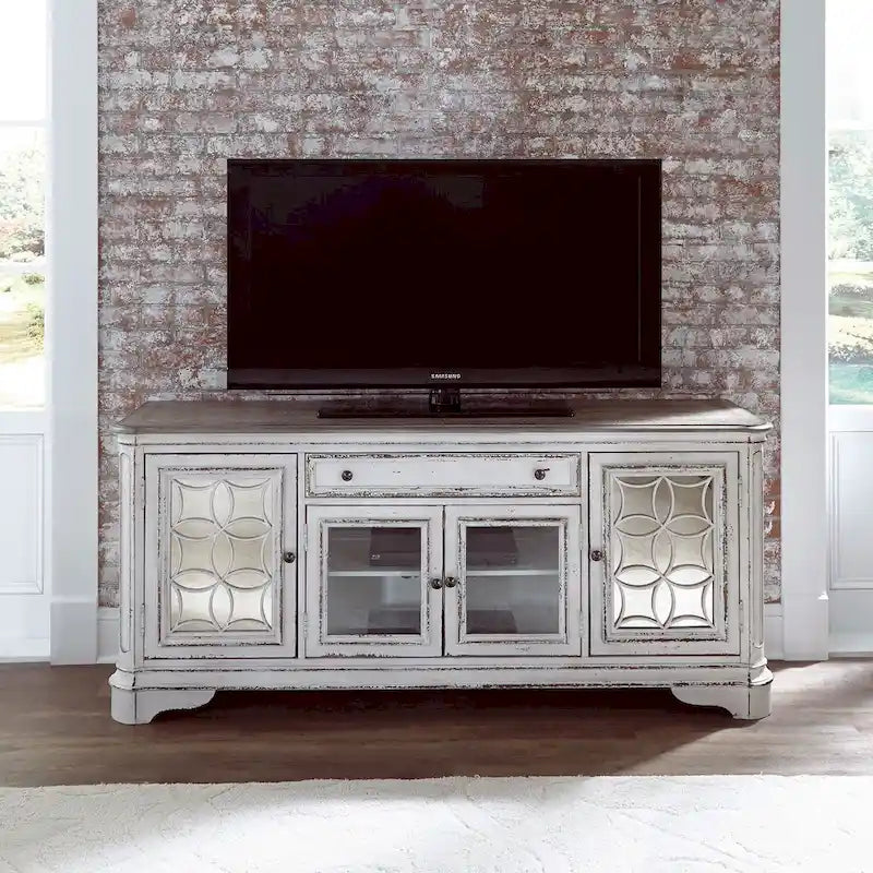 Magnolia Manor Mirrored TV Stand for Entertainment - Available in 2 Finishes 1