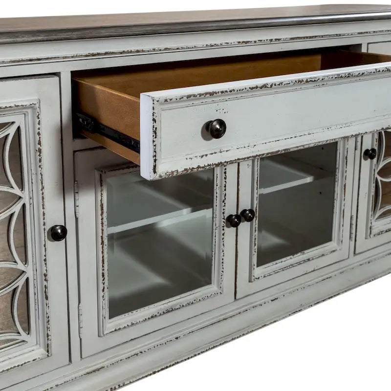 Magnolia Manor Mirrored TV Stand for Entertainment - Available in 2 Finishes 9