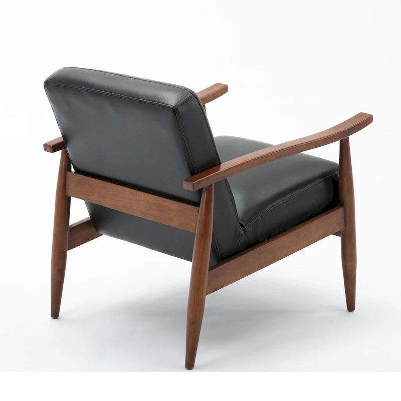 Greyson Living Anna Faux Leather Accent Chair with Wood Base 8