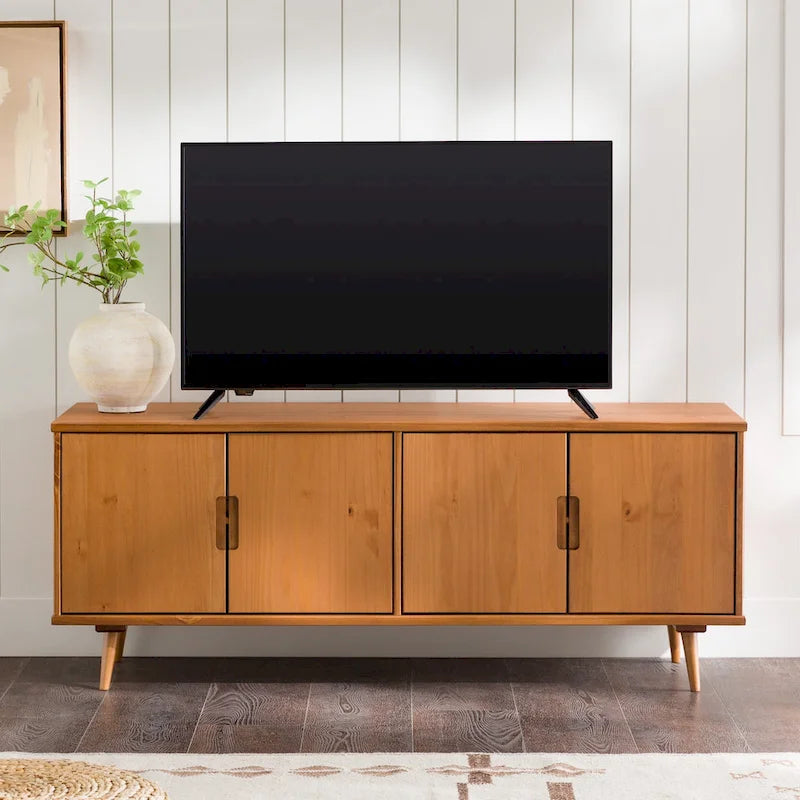 Mid-Century Modern Solid Wood TV Console by Middlebrook 1