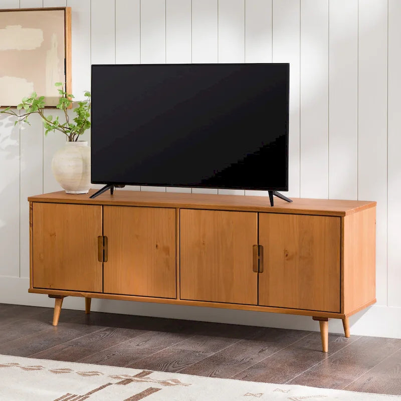 Mid-Century Modern Solid Wood TV Console by Middlebrook 3