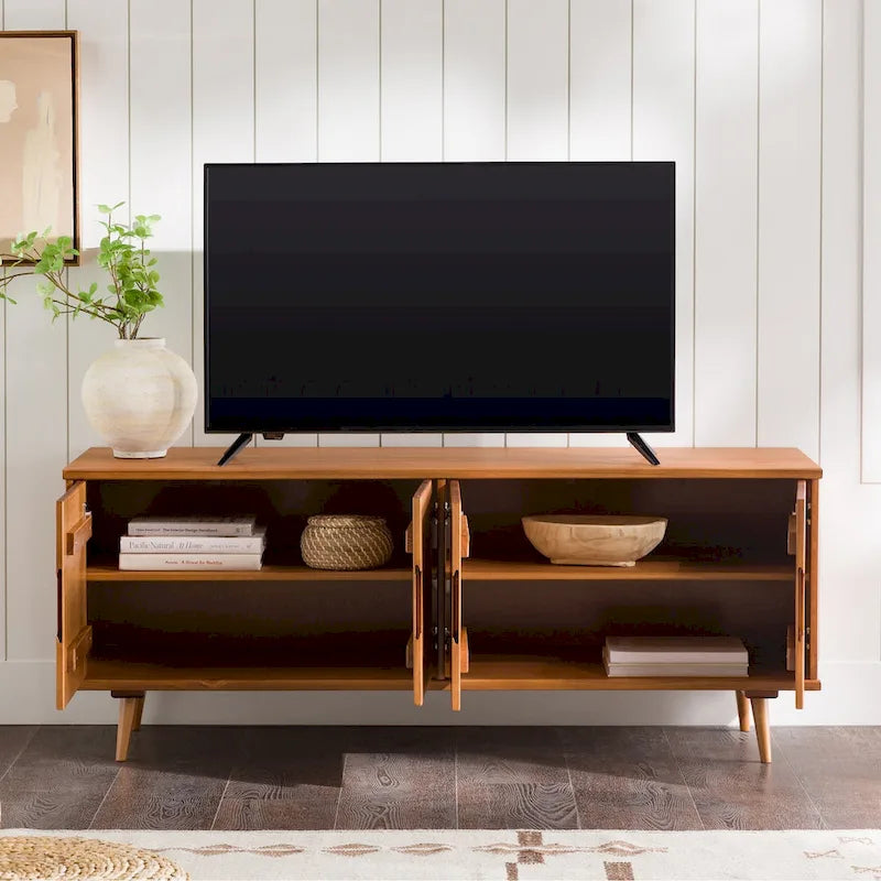 Mid-Century Modern Solid Wood TV Console by Middlebrook 4