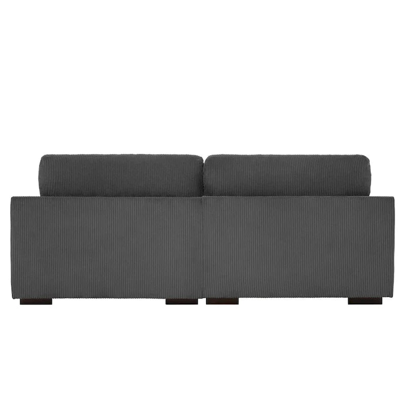 Contemporary 90-Inch Deep Seat Corduroy Loveseat 11