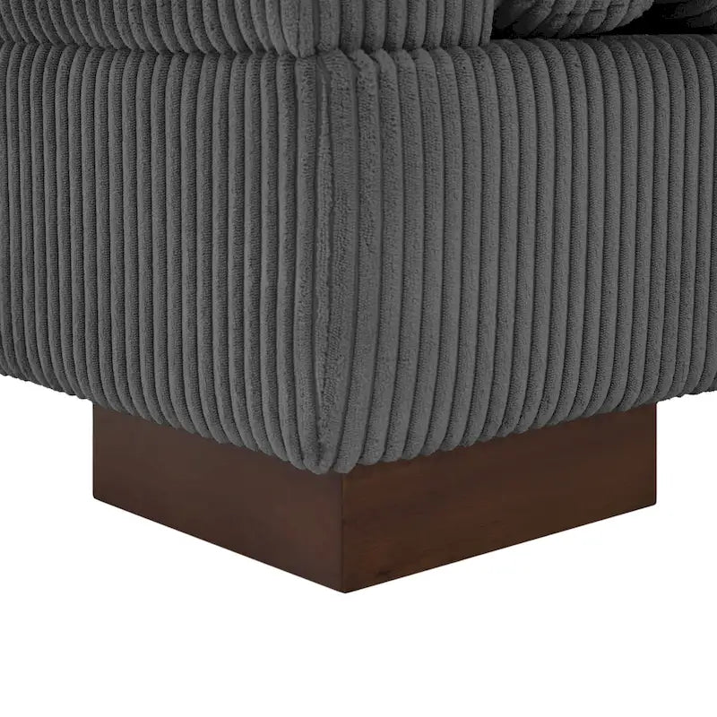 Contemporary 90-Inch Deep Seat Corduroy Loveseat 15