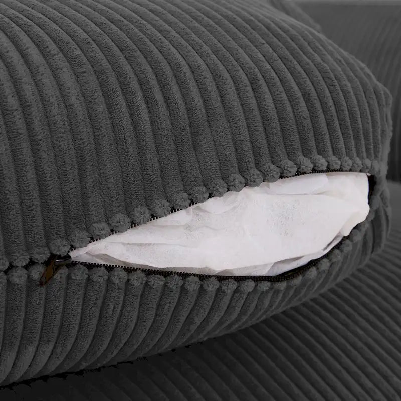 Contemporary 90-Inch Deep Seat Corduroy Loveseat 16